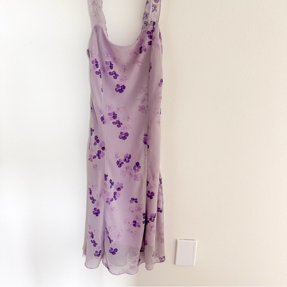 💕SOLD💕UNIF Y2K Deadstock Lavender Louie Floral Dress XS Feminine Dress - Picture 4 of 6
